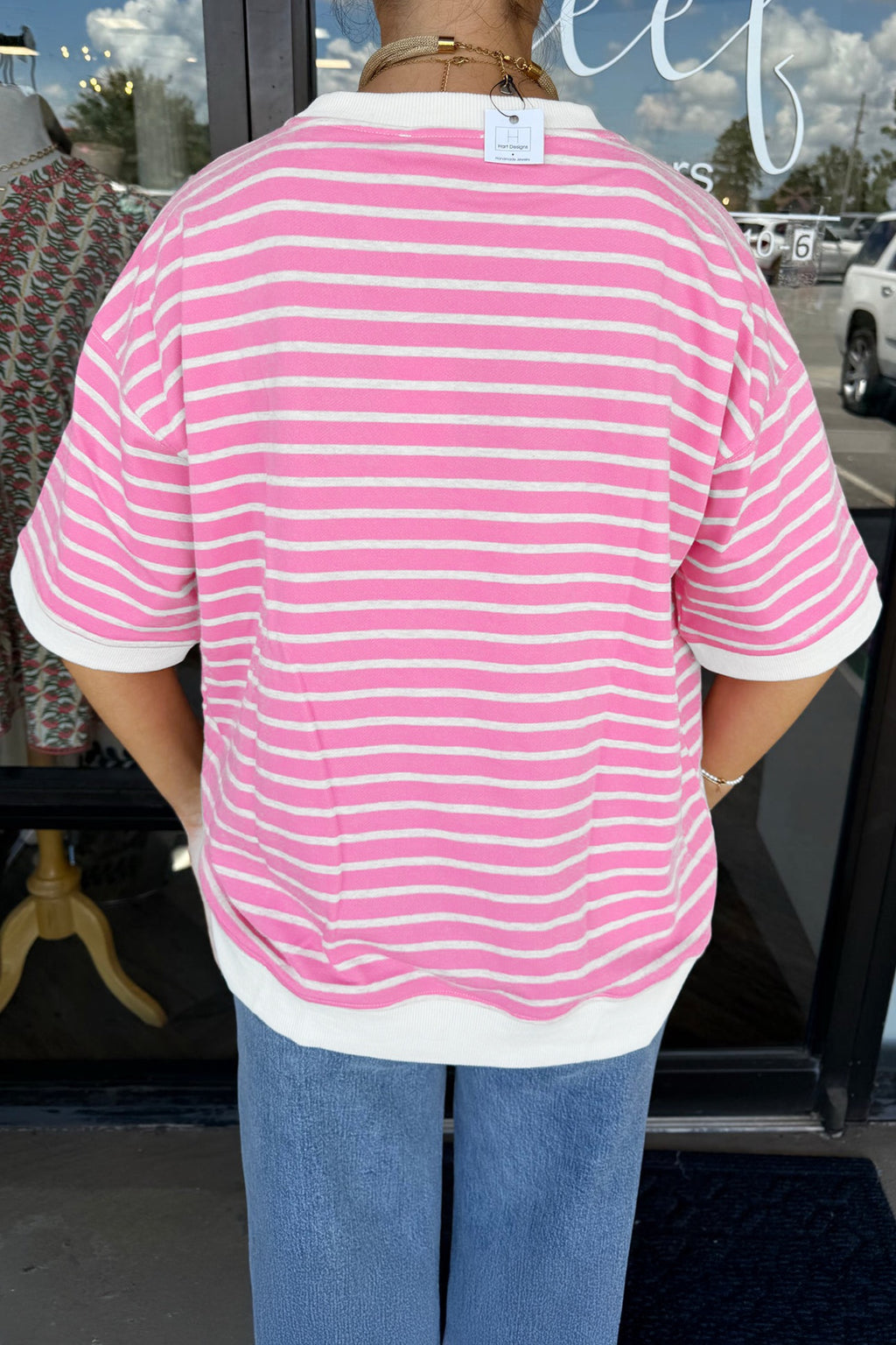 Pink Stripe Top