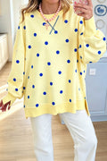 Belle Yellow Polka Dot Sweatshirt