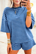 Navy Blue Stripe Set