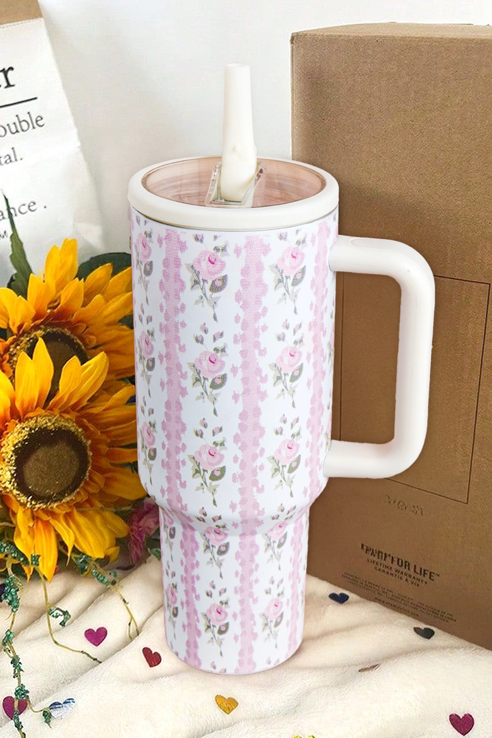 Pink Floral Cup